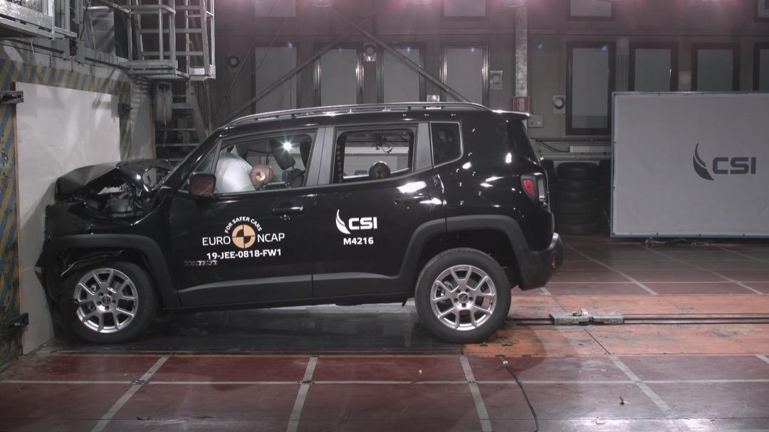 Crash test Jeep Renegade 2019: solo 3 stelle Euro NCAP senza AEB