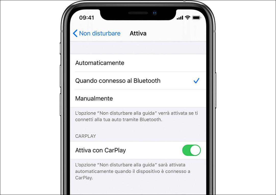 Come attivare la funzione Non disturbare alla guida su iPhone