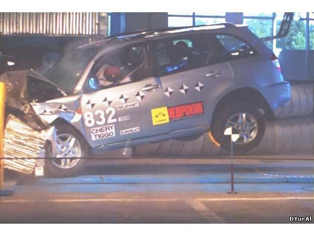 Crash test Chery Tiggo - Dr5 momento dell'impatto