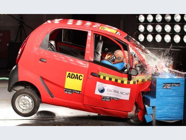 Crash test Global NCAP India – Tata Nano crash test UN R-94