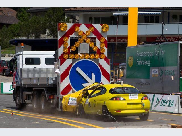Crash test Wildhaus – Impatto su attenuatore urto