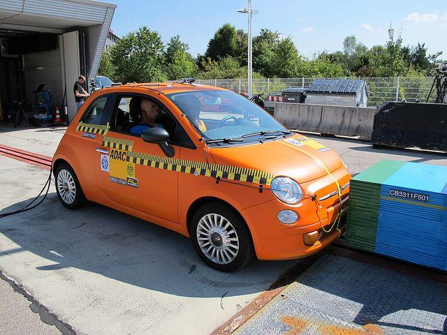 Fiat 500 prima del crash test