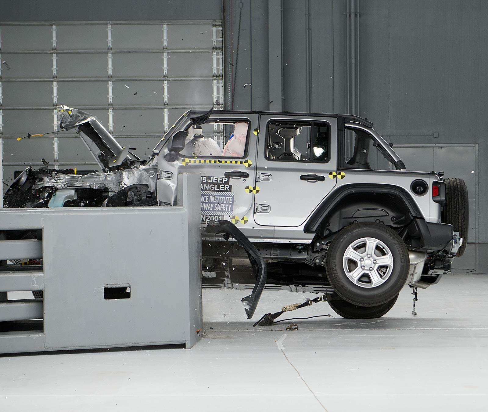 La Jeep Wrangler si ribalta nel crash test IIHS: cos’è andato storto?