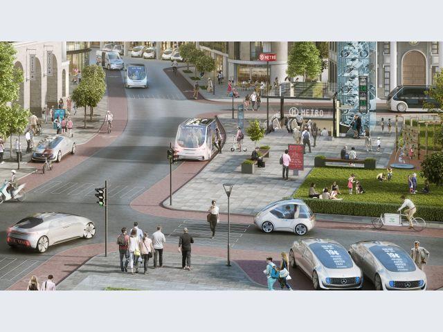 La citt? del futuro per la guida autonoma secondo Daimler e Bosch