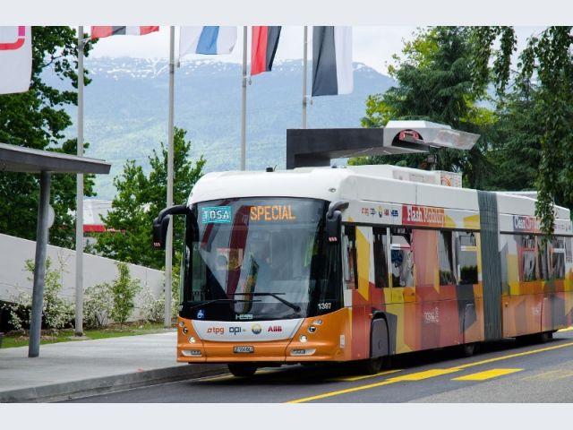 Il bus elettrico con tecnologia di ricarica flash TOSA operativo a Ginevra