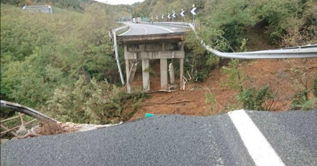 Viadotto autostrada A6 Torino-Savona crolla