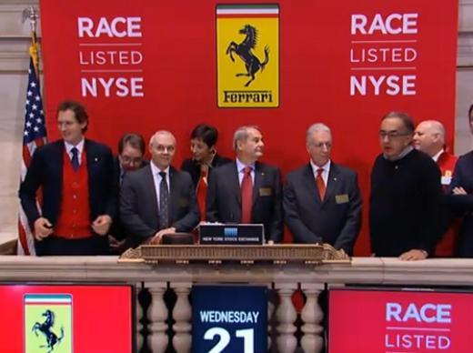 Ferrari debutta a Wall Street: Montezemolo tra gli investitori