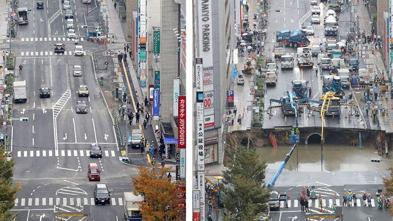 Giappone: riparata in 48 ore mega voragine. In Italia saremmo solo alle transenne