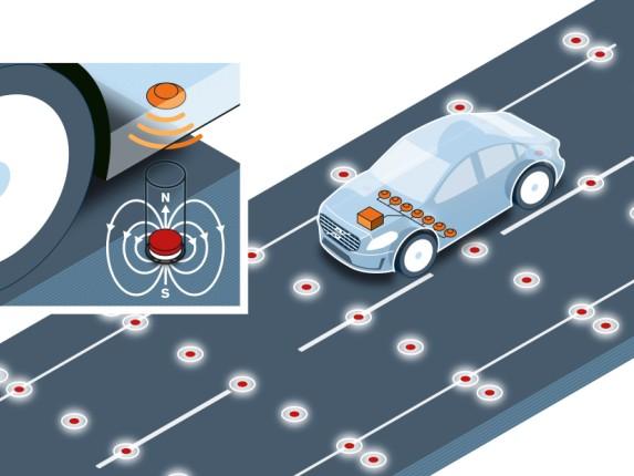 Guida autonoma: Volvo sperimenta i sensori magnetici stradali