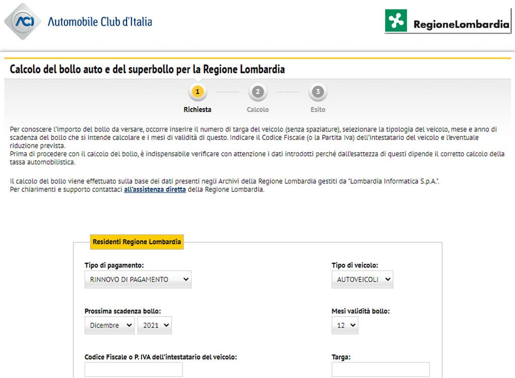 Bollo auto Lombardia 2025 quando si paga, esenzioni e riduzioni