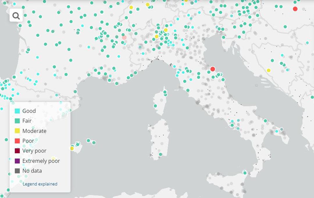 Qualità dell'aria in Italia: come misurarla con app Air Quality Index