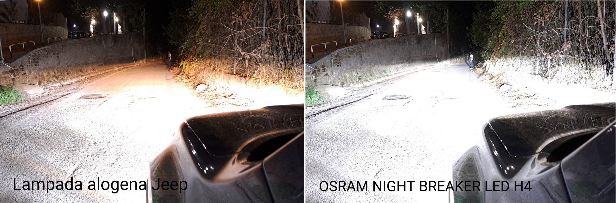 OSRAM NIGHT BREAKER H4-LED fino al 230% di luminosità in più, prima luce  anabbagliante e abbagliante omologata per uso stradale : : Auto e  Moto