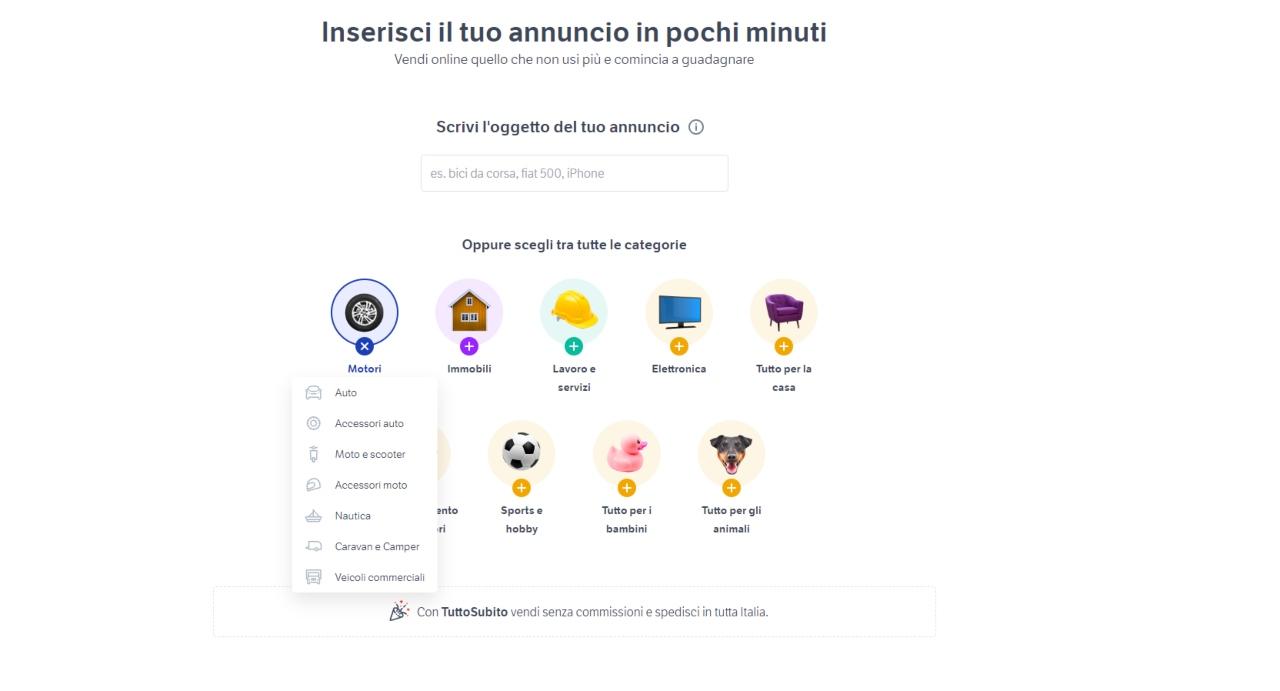 subito inserzione auto