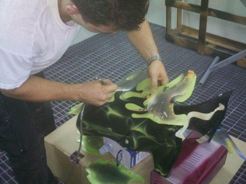 Realizzare flaming colori aerografo