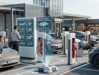 Tesla Supercharger: il nuovo algoritmo AI azzera le attese in coda