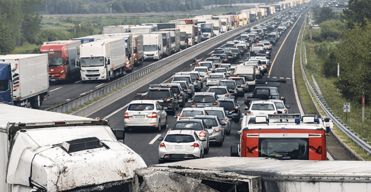 A1: 10 km di coda presso Fiorenzuola per incidente, traffico in tilt