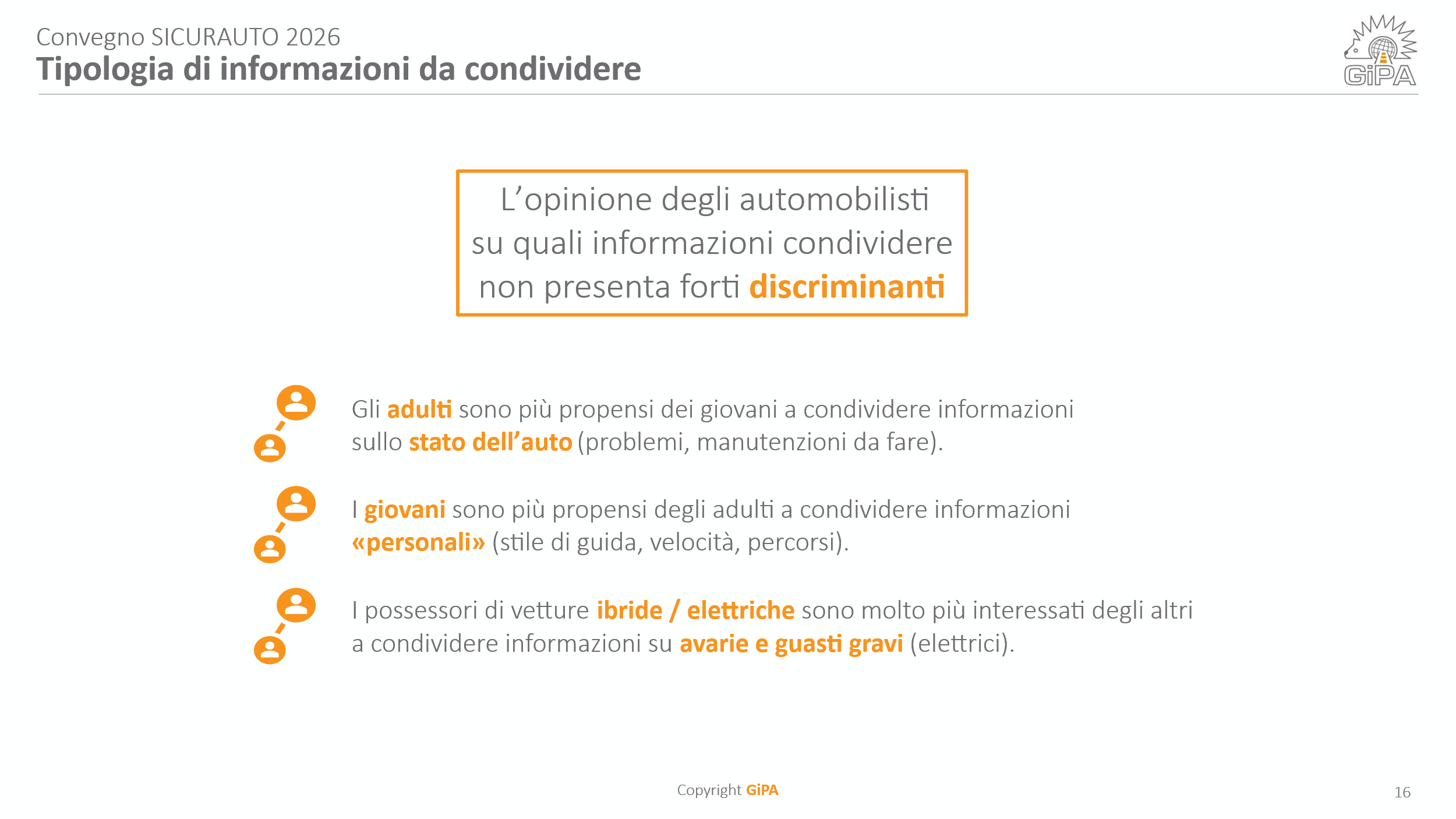 Tipologia informazioni da condividere